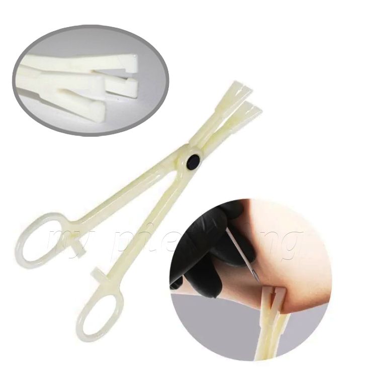 Sterilized Disposable Slotted Pennington Forceps Body Piercing Tools