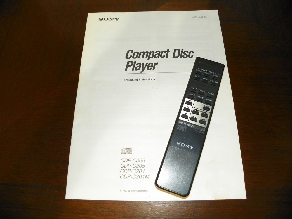 Sony CDP-C305 5 Disc CD Changer Vintage Multi CD Player