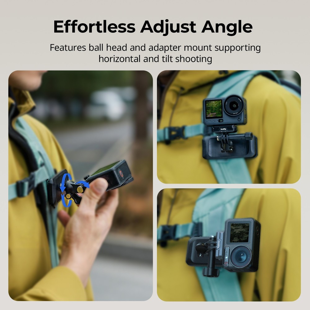 SmallRig Backpack Strap Clip Mount for Action Cameras