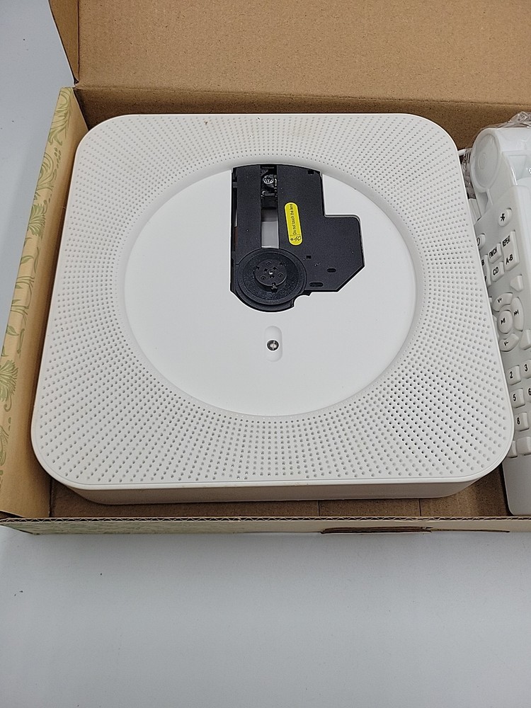 Wall-Mountable CD Player – White (USB Powered) w/ Box & Accessories (Opened)