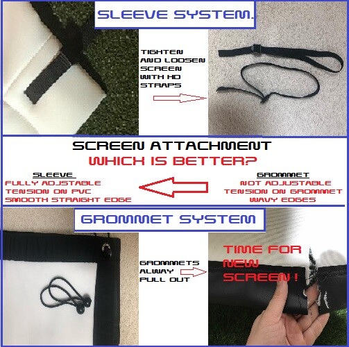 Golf Simulator Screen **PREMIUM **POLY MESH *GROMMETS*SKYTRAK-UNEEKOR*BORDER**