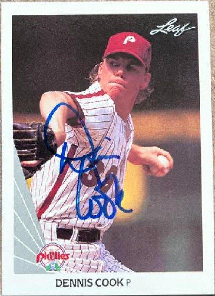 Dennis Cook Autographed 1990 Leaf #342