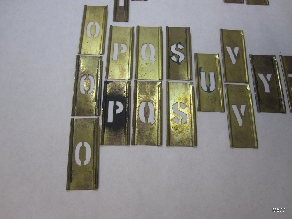 MISSING LETTERS Hanson 690211 Adjustable Stencil 3/4" Letters Gothic 34pc