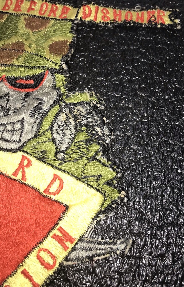 THIRD MARINE DIV., DEATH BEFORE DISHONOR, VINTAGE EMBROIDERED BACK PATCH!