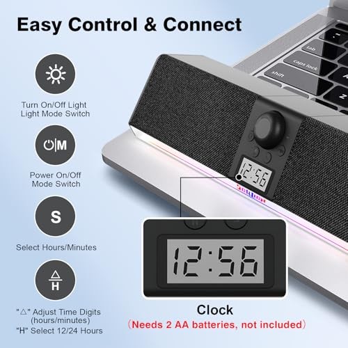 R80 Bluetooth Computer Speakers, USB Plug & Play PC Speakers with Digital