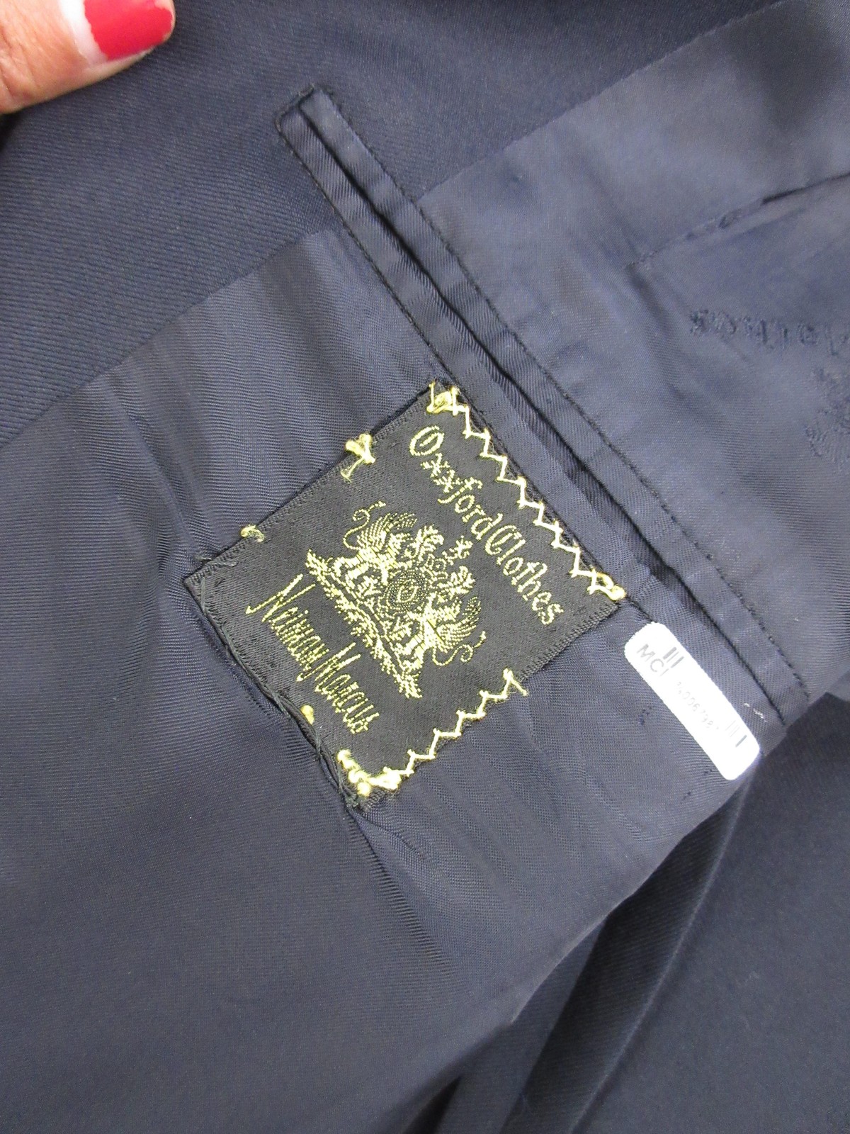 Oxxford Clothes Blazer Mens 44 Blue Super 100s Wool Two Button Sport Coat