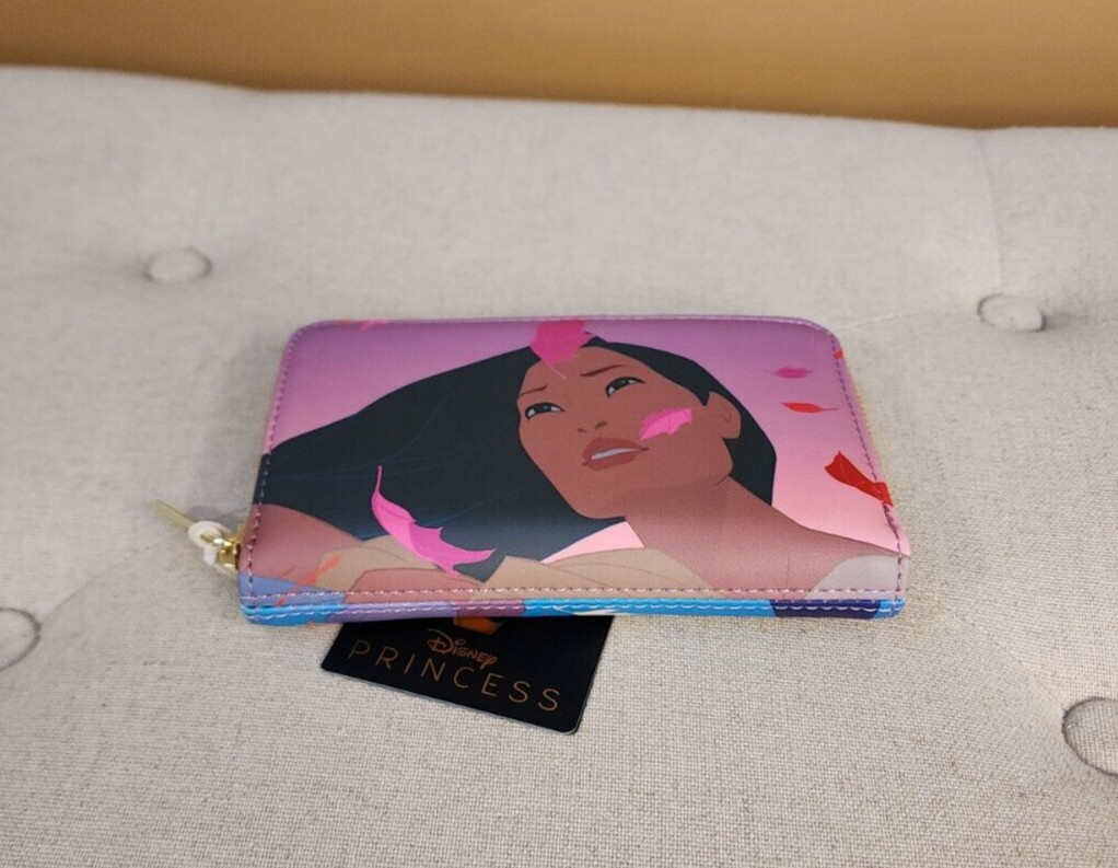 Loungefly Disney Pocahontas Princess Scenes Wallet Zip Around NEW