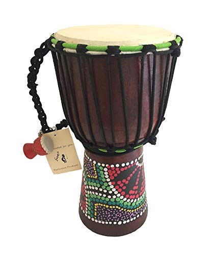 Djembe Drum – African Bongo Congo Style Drum – 12" High Solid 12" High Painted