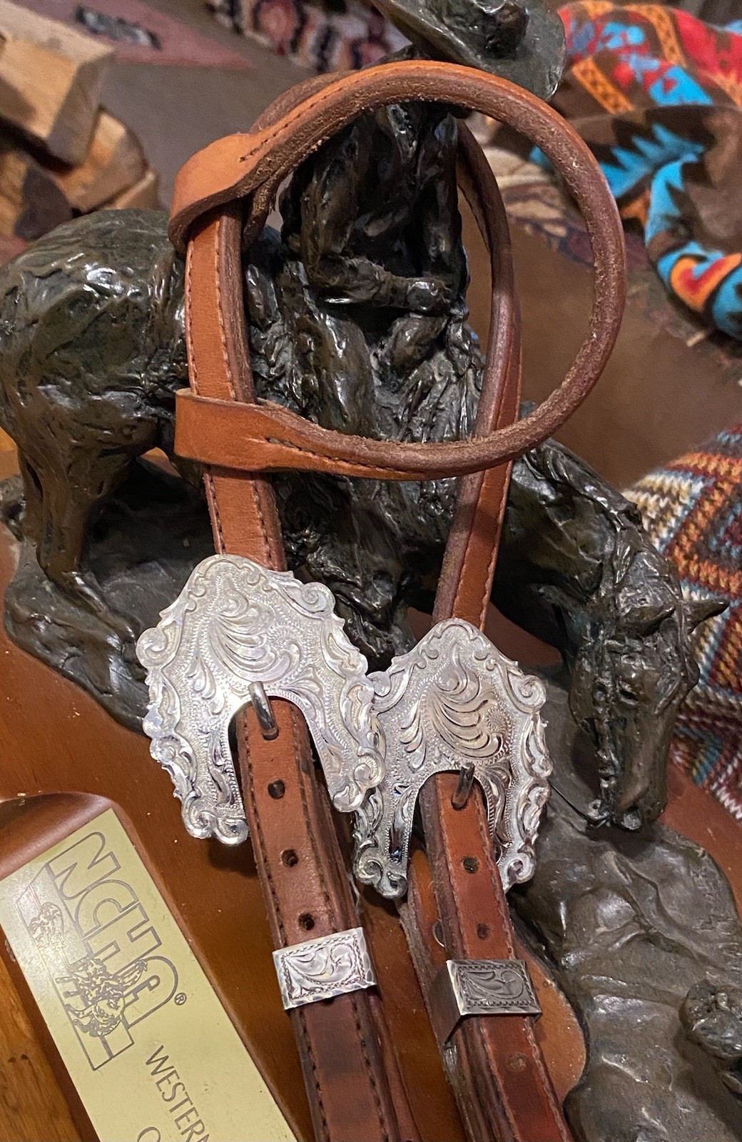 Kathy’s Custom “ Santana “ Large Silver Buckles Western Show Headstall USA