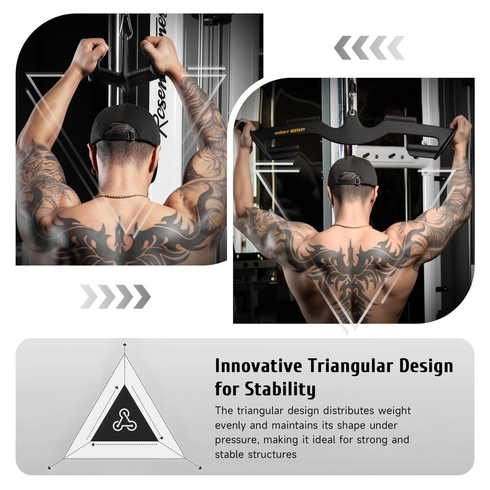 LAT Pull Down Bars Set, Triangular Stability LAT Pulldown Attachments with 8 ...