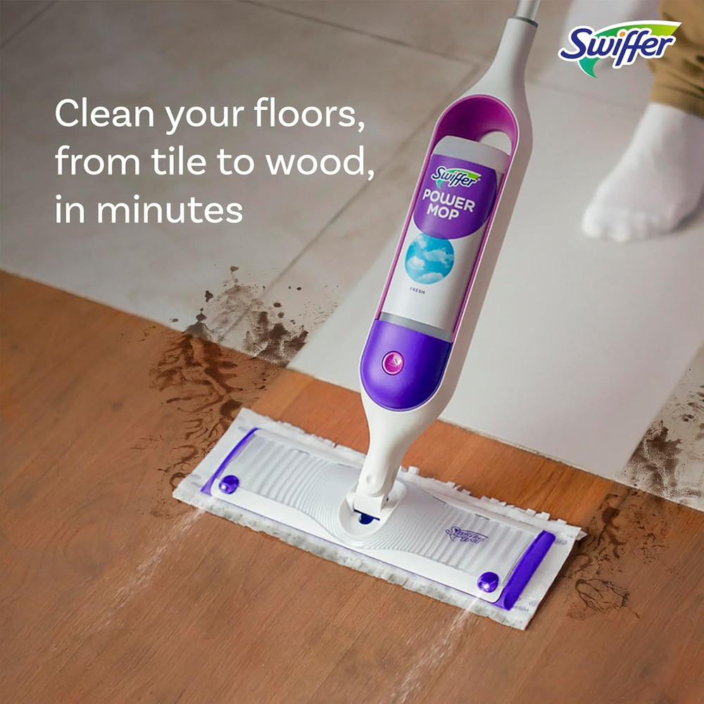 New Powermop Multi Surface Floor Cleaning Kit Pads Solution Batteries Fast Ship