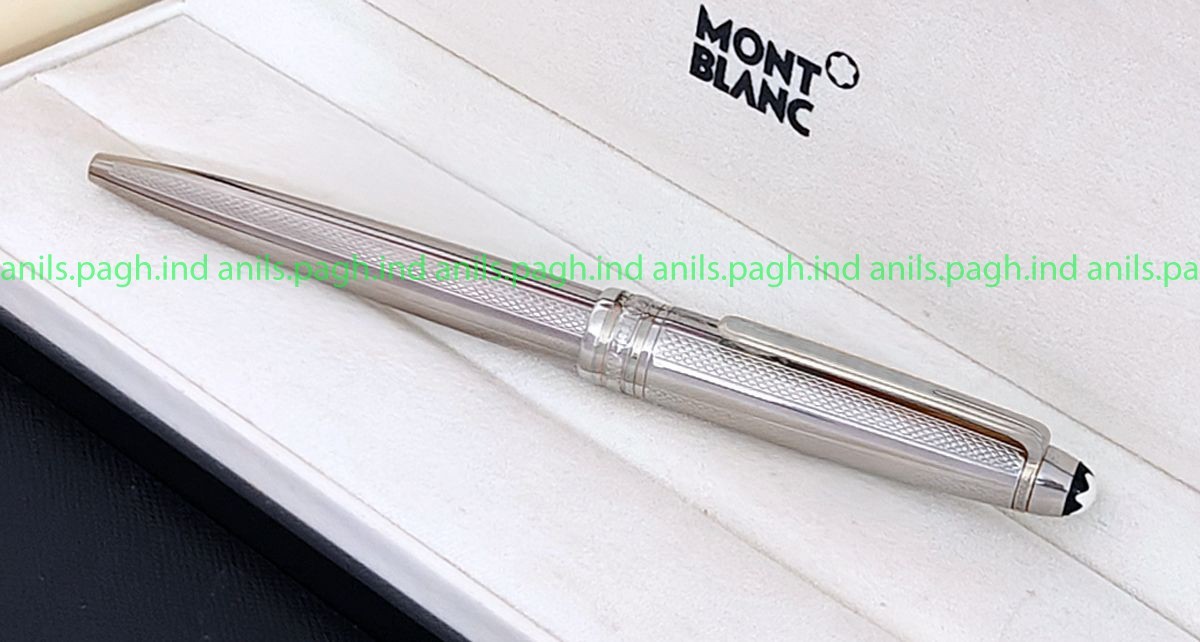 Refurbished# Montblanc Meisterstuck Solitaire 163 Ballpoint Pen with Silver Trim