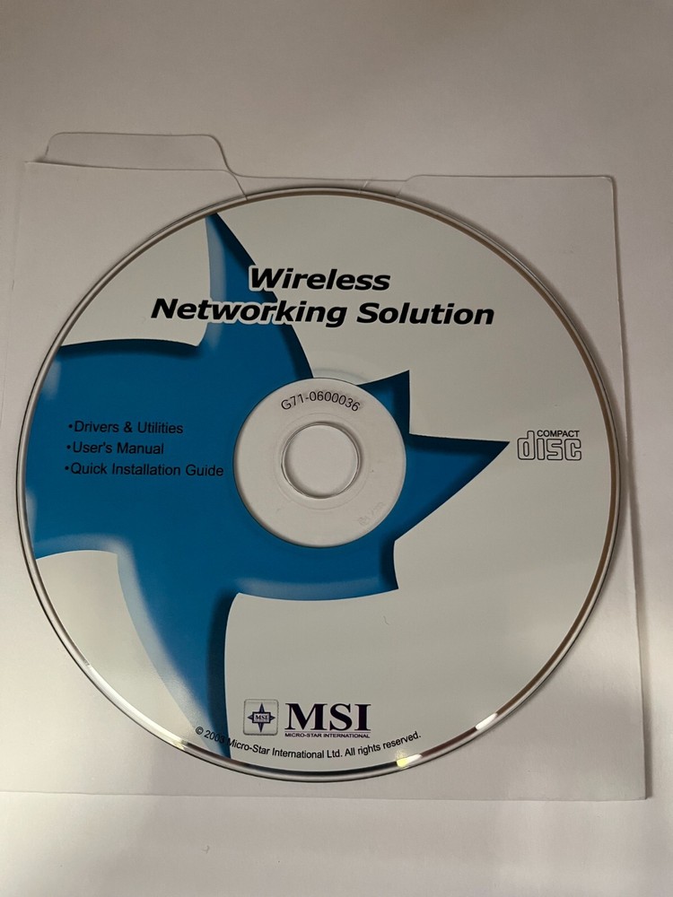 MSI Wireless Networking Solution CD-ROM (Micro-Star International Ltd.)
