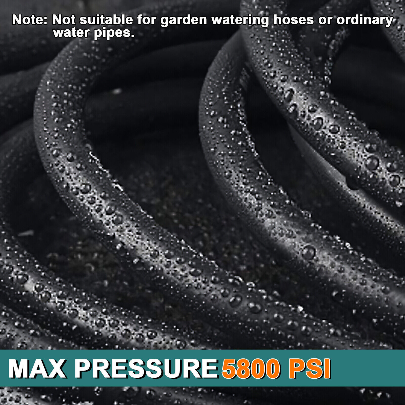 50 FT High Pressure Washer Hose 5800 PSI M22-14MM Power Washer Extension Hose US