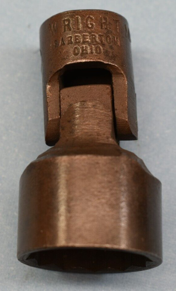 Vintage WRIGHT TOOLS ~ MU-57 ~3/4" Swivel Socket 12 Point 3/8 Drive Date Code AC