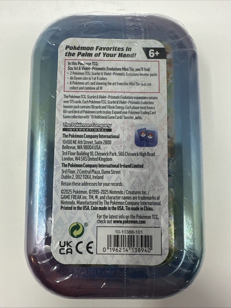 Pokemon TCG Prismatic Evolution 2 Pack Mini Tin - Scarlet & Violet - Sealed