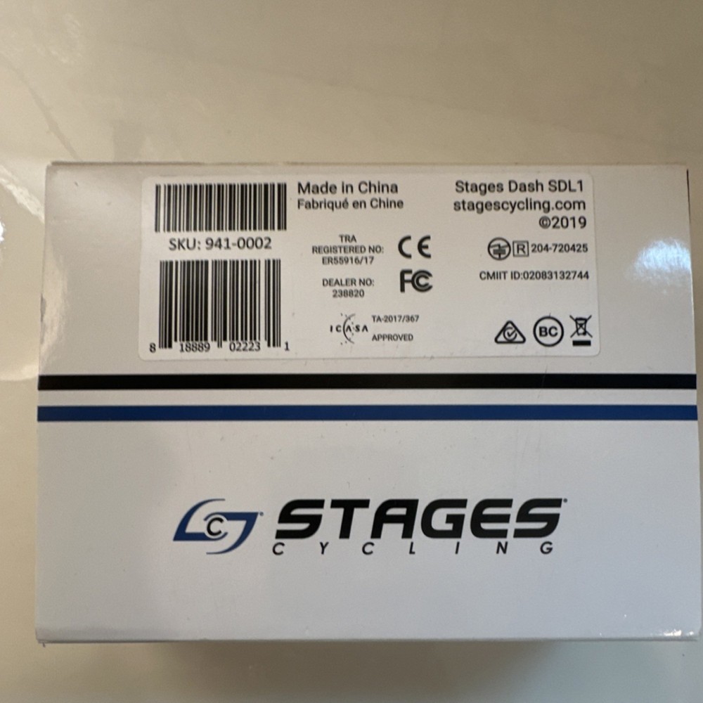 Stages Dash L10 Wireless GPS Bike Computer Bluetooth ANT+ Black 941-0002