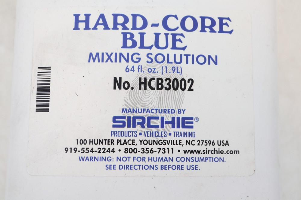 Sirchie HCB3002 Hard-Core Blue 64 oz Mixing Solution | CSI Forensic Casting