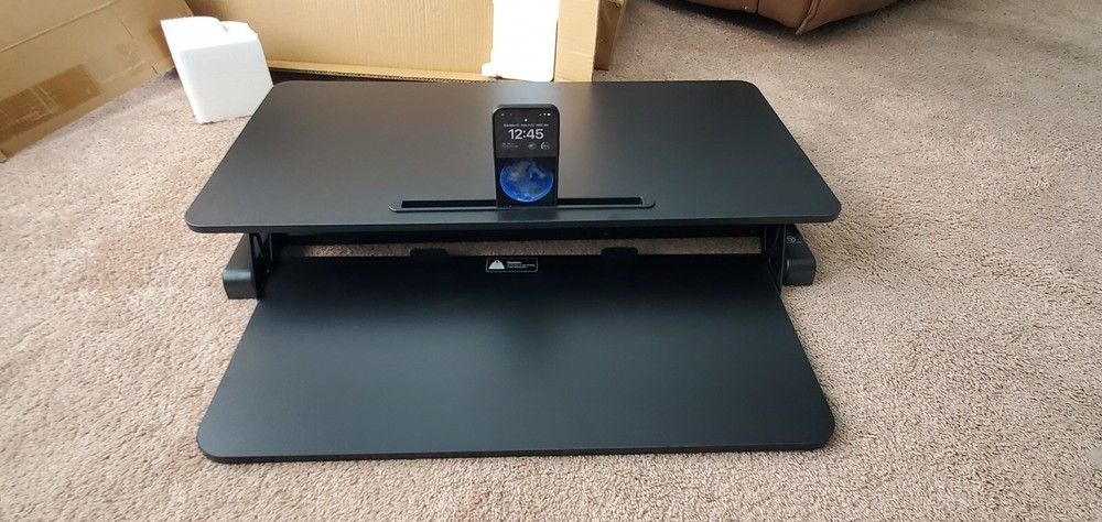 TechOrbits Adjustable Height Sit Stand Desktop - With Easy Lift Technology