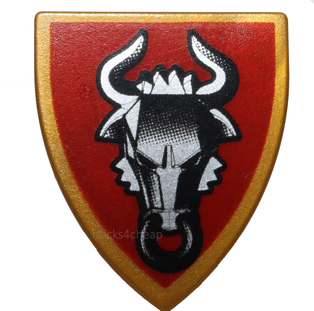 Lego Castle Triangular Adriac Triangular Gold Bull Shield