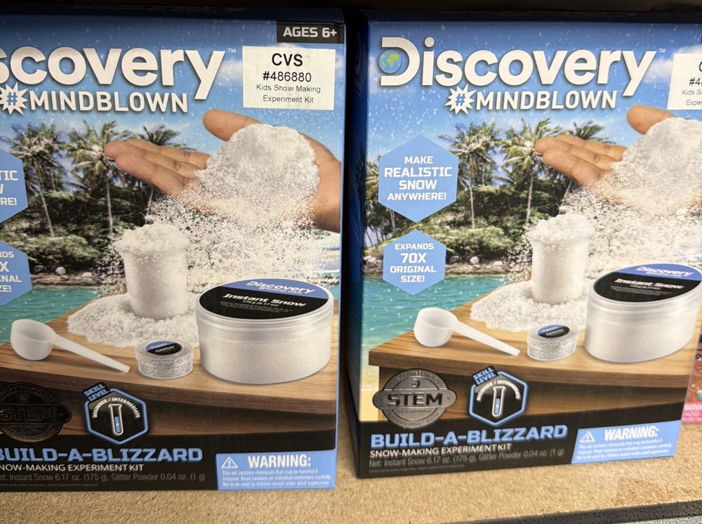 DISCOVERY #MINDBLOWN BUILD-A-BLIZZARD SNOW-MAKING EXPERIMENT KIT 2pack