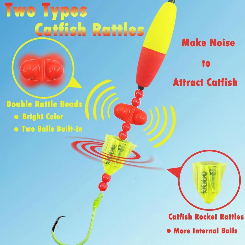 Catfish Float Rigs Complete Kit - Attract more Fish with Leading Circle Hooks