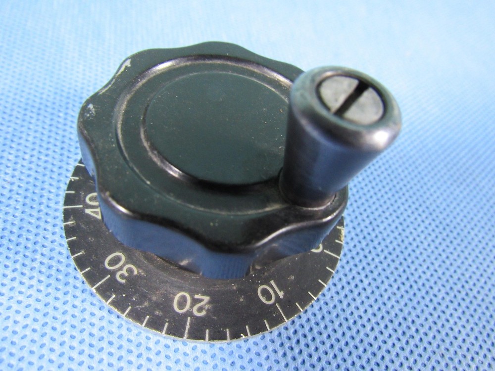 Lot 9 Rotary Control Potentiometer Knobs W/ Aluminum Dial Scales Brass Insert