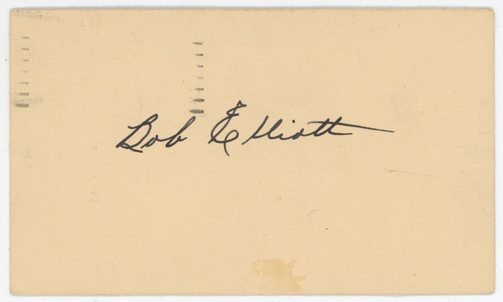 Elliott, Bob (D1966) Signed GPC 9 691997