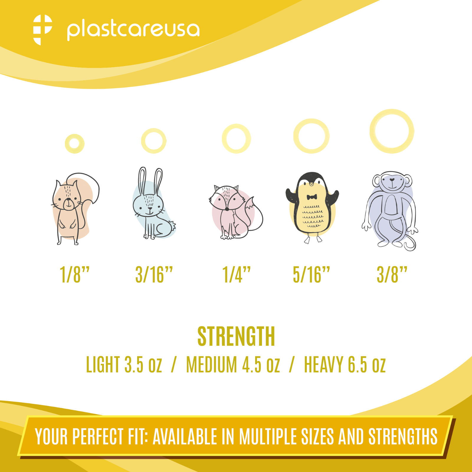 100 Medium 4.5 Oz 3/16" Rabbit Orthodontic Latex Elastic Rubber Bands Braces