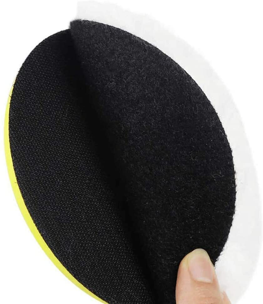 7 inch Lambswool Polishing Waxing Buffing Pads Hook Loop Auto Wool Buffer Wheels