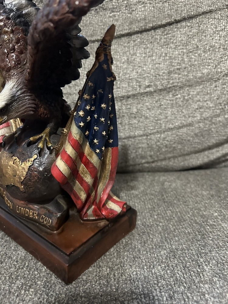 One Nation Under God Eagle With American Flags