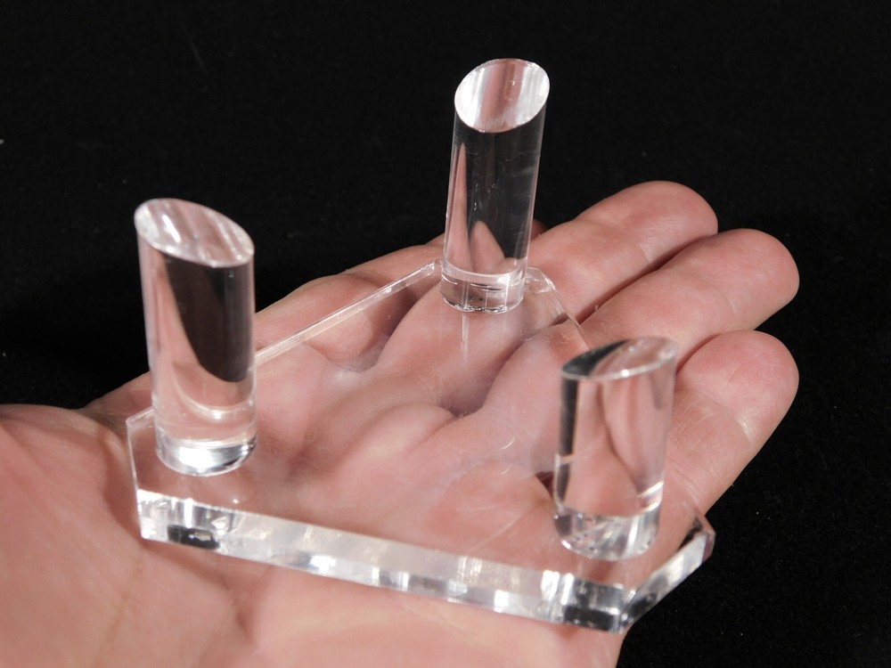 Heavy Duty THREE Post SPHERE Display Stand LARGE Size Clear Acrylic