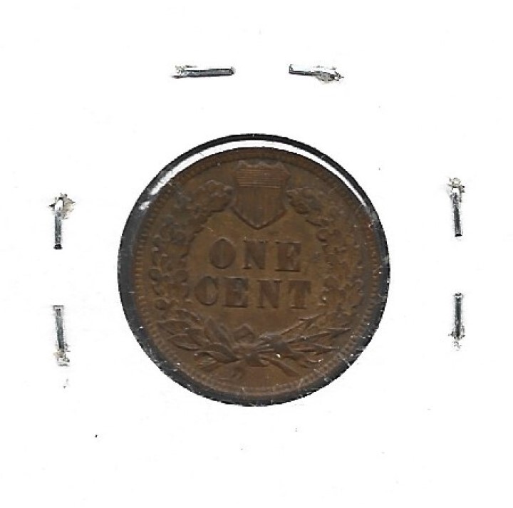 1901 Indian Head Cent Brown AU