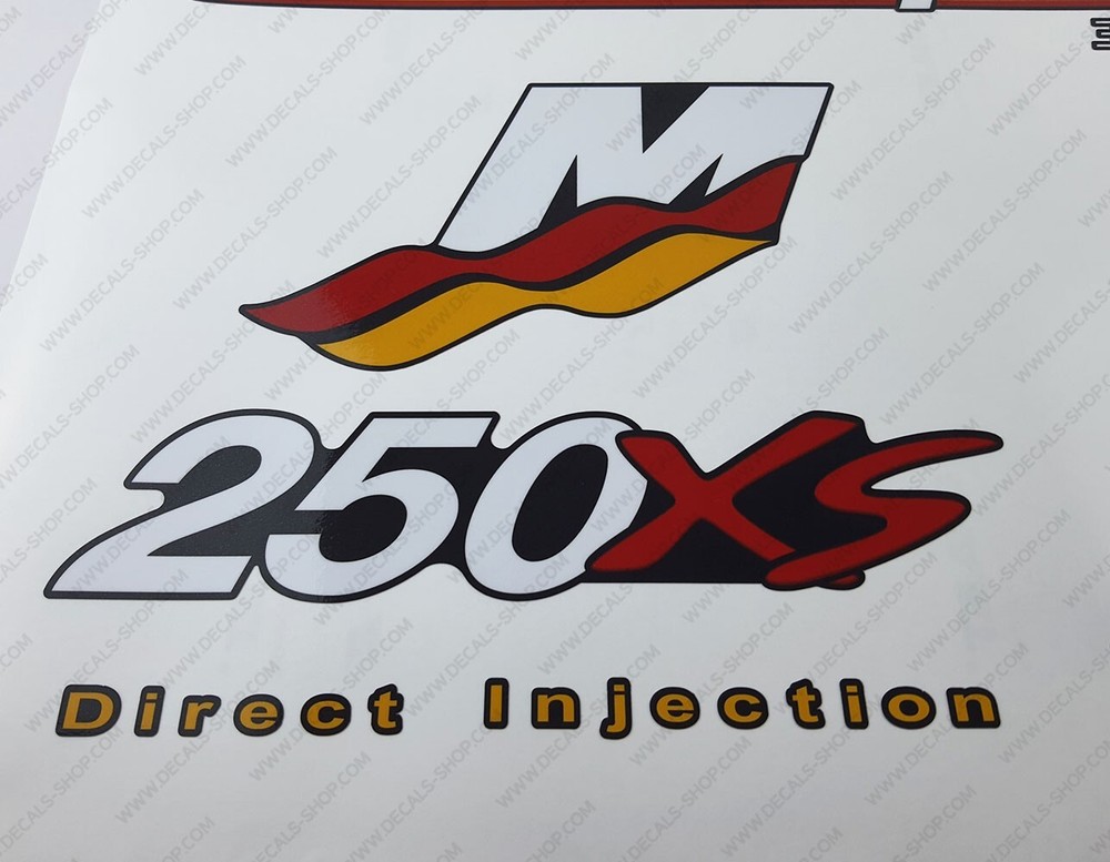 Mercury Racing 250XS Optimax 3.2 Stroker 2006-2012 outboard engine decals set