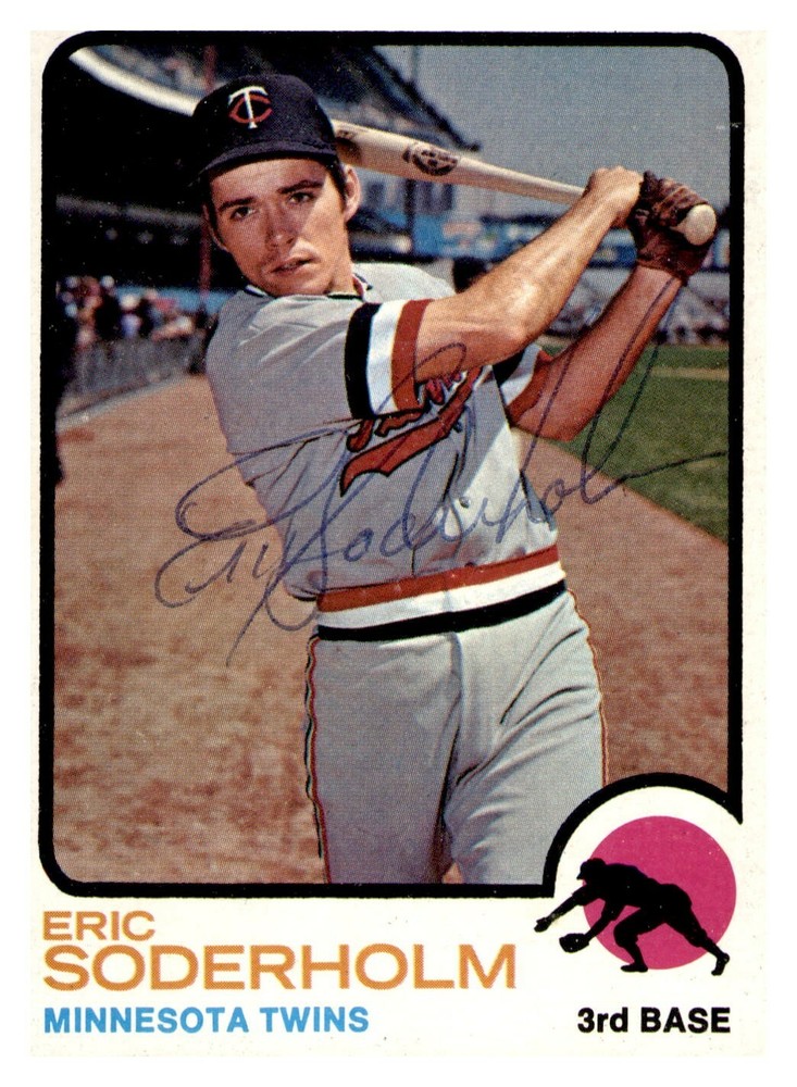 Eric Soderholm Signed 1973 Topps #577 Autographed Twins 50473