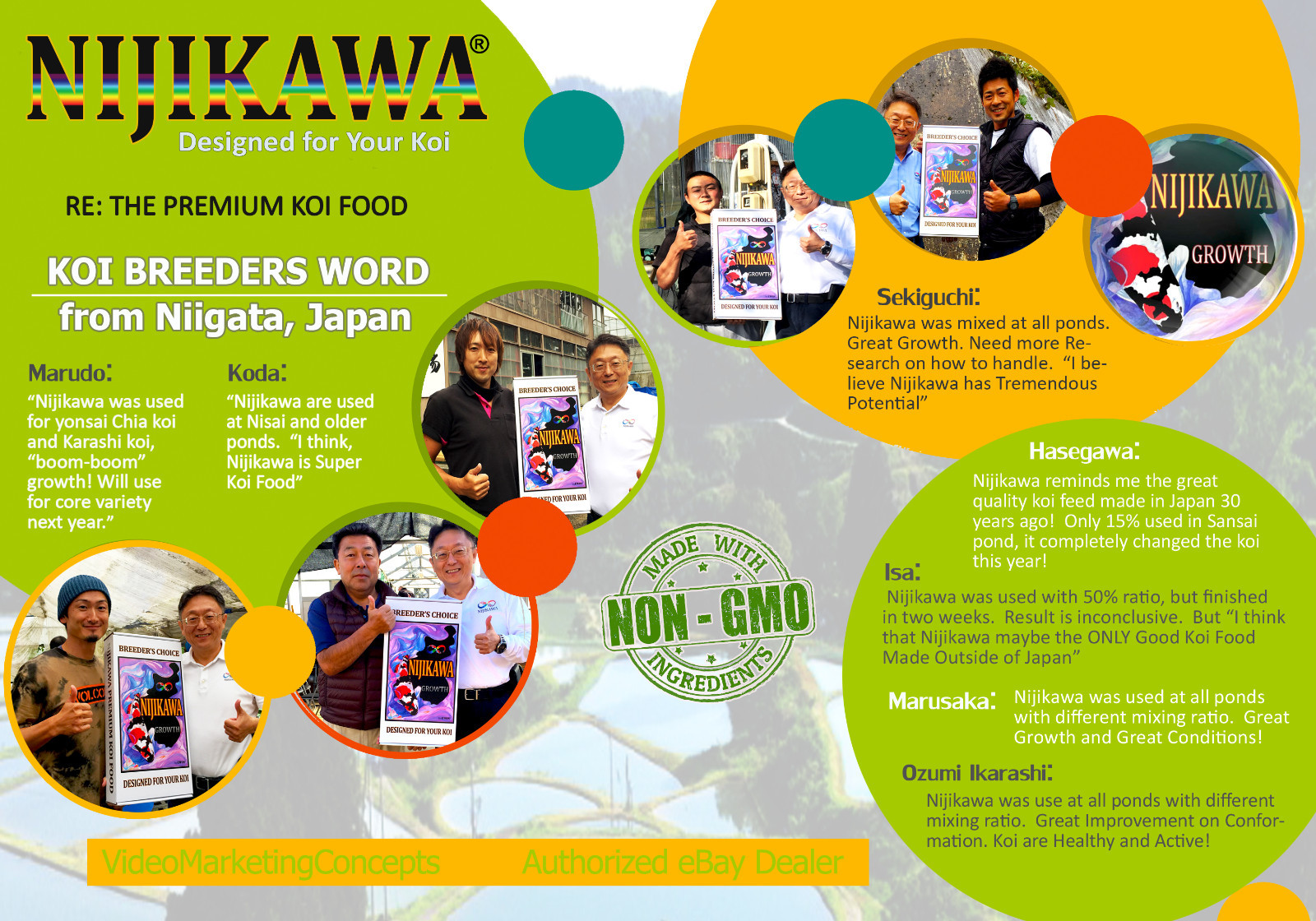 Nijikawa Professional Koi Food 44lb 5MM Sinking •Authorized eBay Dealer•