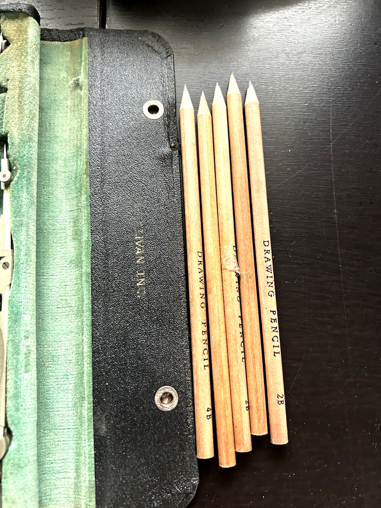 Vintage Sullivan Inc Drafting Set w/ Case + Extra Compasses & Tools – Complete