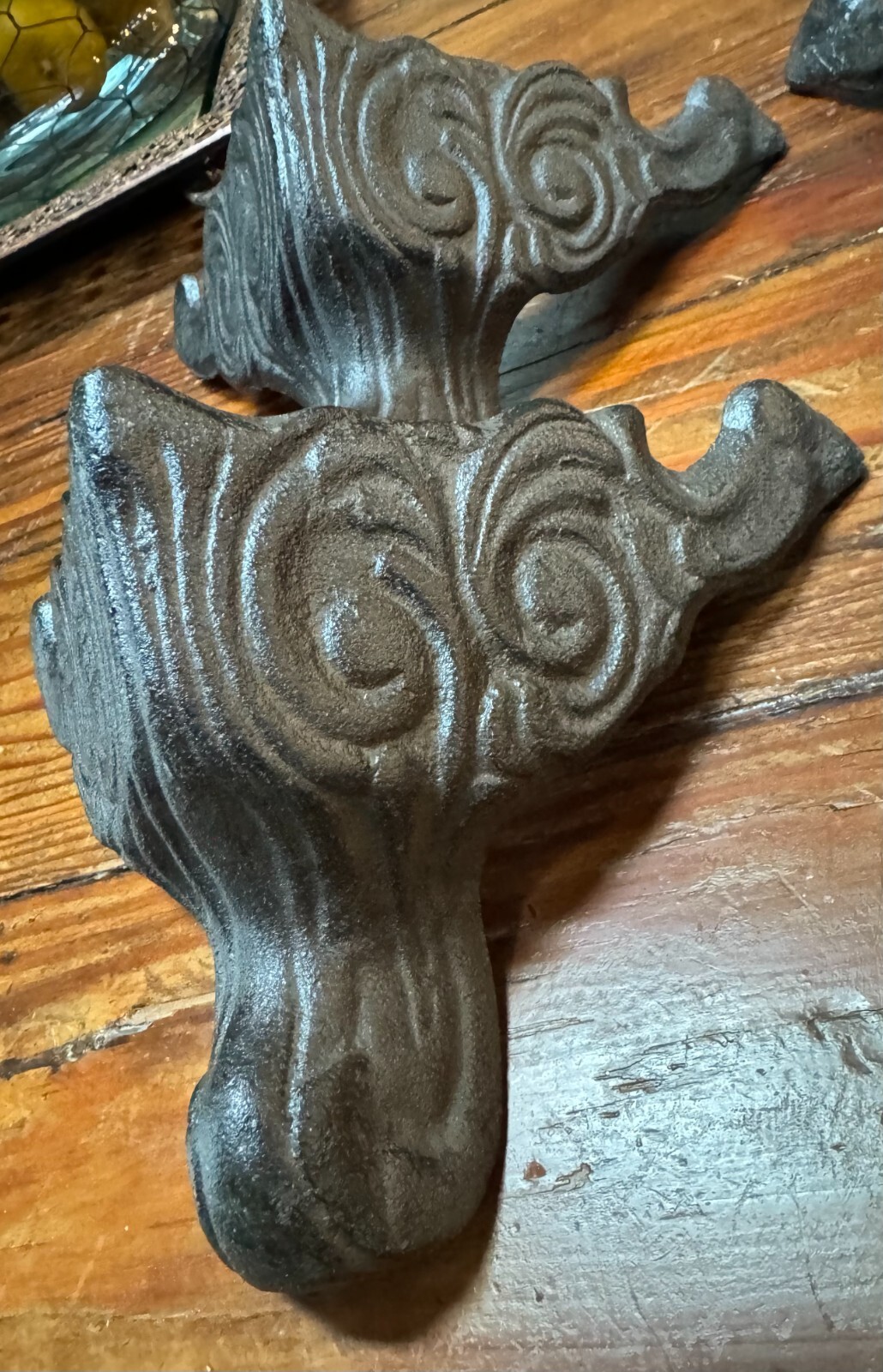 4; Furniture Legs 5.75" Cast Iron Metal Claw foot Tub Wood Stove Feet Salvage