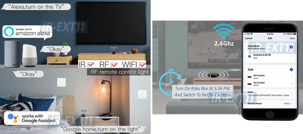 2.4Ghz Wireless IR Remote Learning Transmitter Dongle For Set Top Boxes TVs