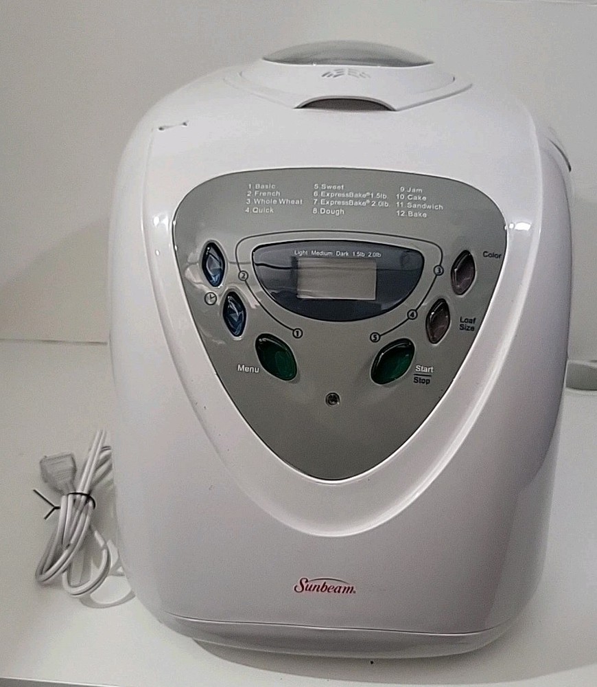Sunbeam Programmable Bread Maker Machine Automatic White