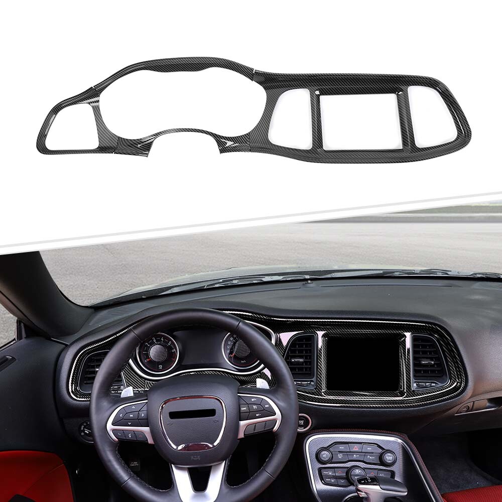 Interior Dashboard Panel Trim for Dodge Challenger 2015+Accessories Carbon Fiber