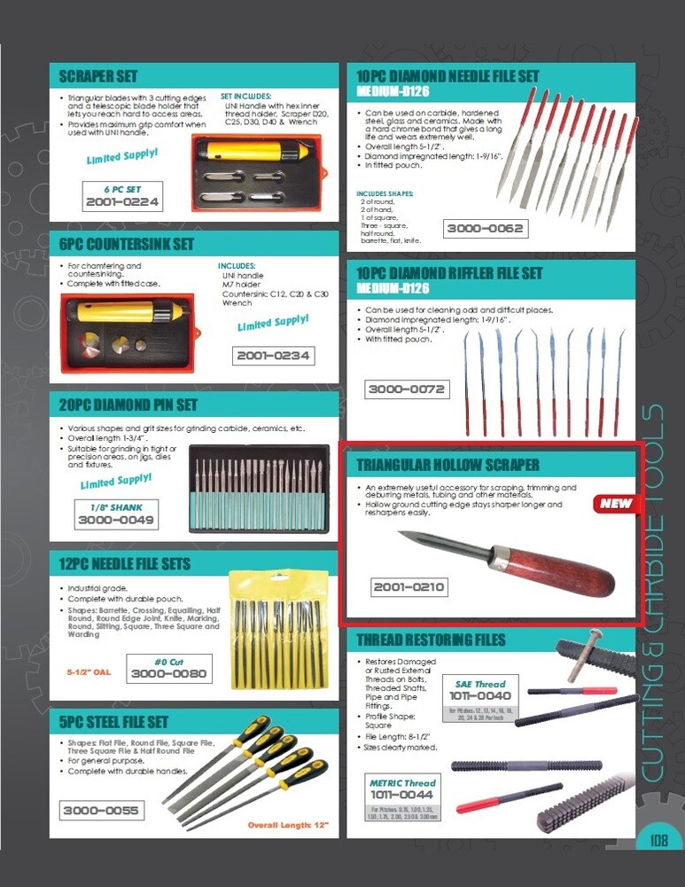 TRIANGULAR HOLLOW SCRAPER (2001-0210)