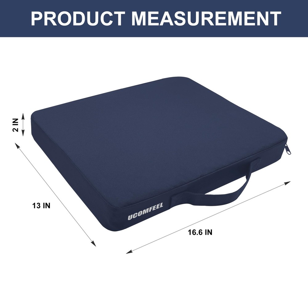 UCOMFEEL Portable Bleacher Seat Cushions with Handle, 2 Medium, Blue - 2 Pack