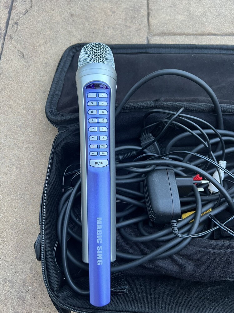 Two Magic Sing Portable Karaoke Mic Bundle with Case Tested