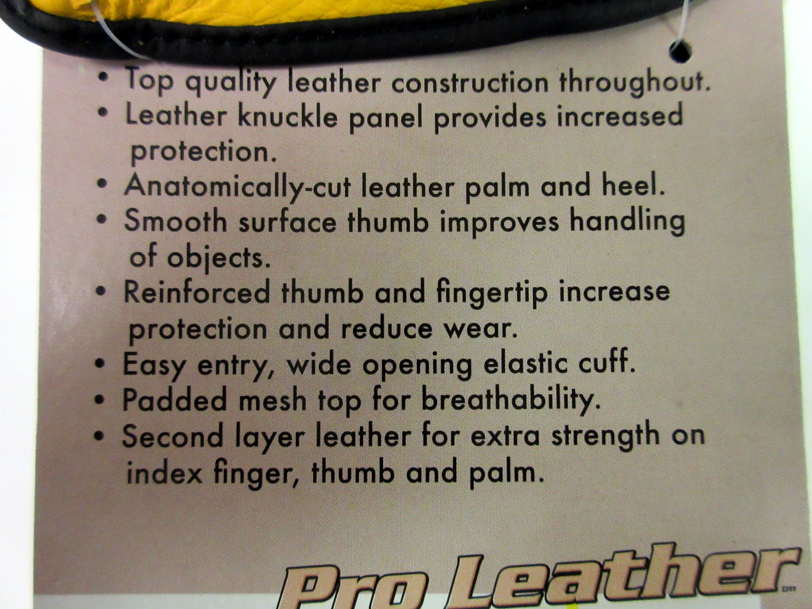 Setwear Pro Leather Tan Large Size Gloves Easy Entry Wide Opening Elastic Cuff
