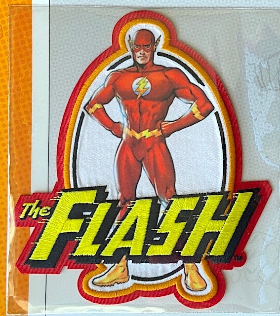 THE FLASH PATCH on INFO CARD ~ from Willabee & Ward ~ DC COMICS PATCH COLLECTION