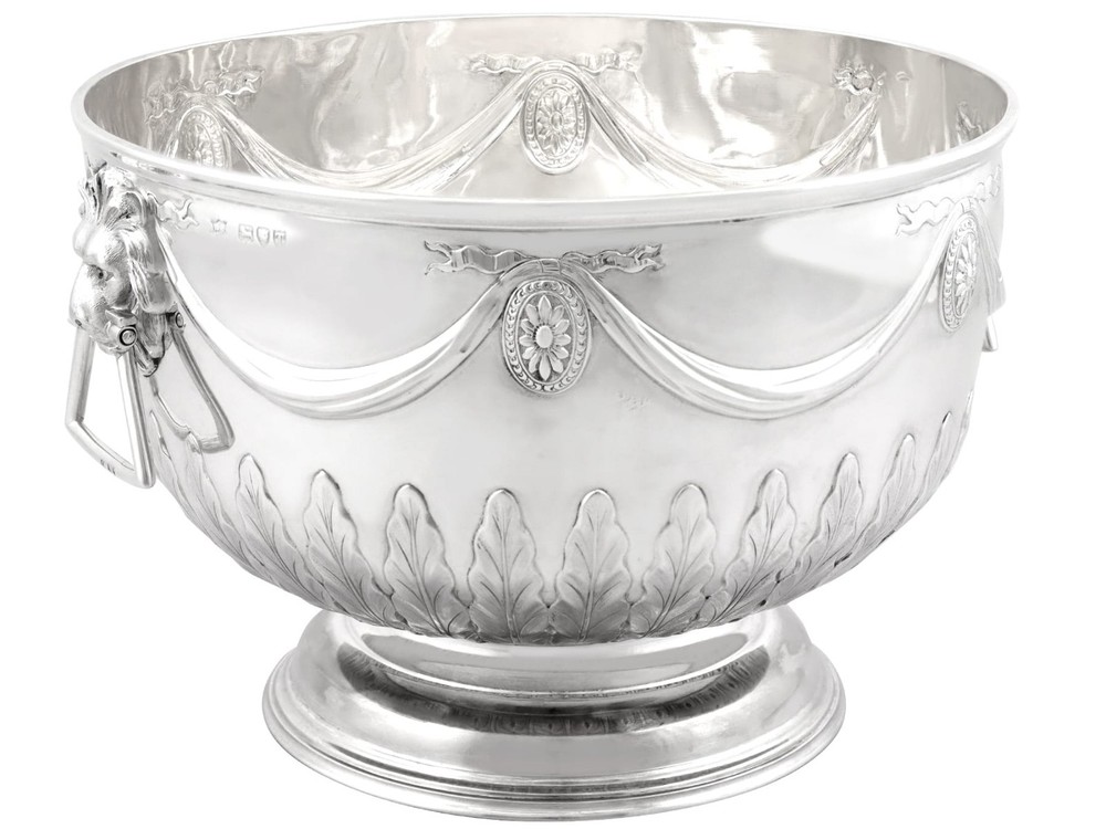 Sterling Silver Presentation Bowl Antique Victorian
