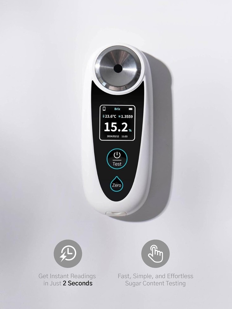 Digital Brix Refractometer 0–35% ATC Waterproof Rechargeable - NIB