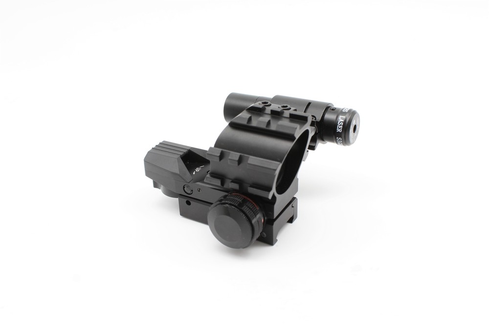 Holographic Red / Green 4 Reticles Reflex Dot Scope + Laser Scope Combo