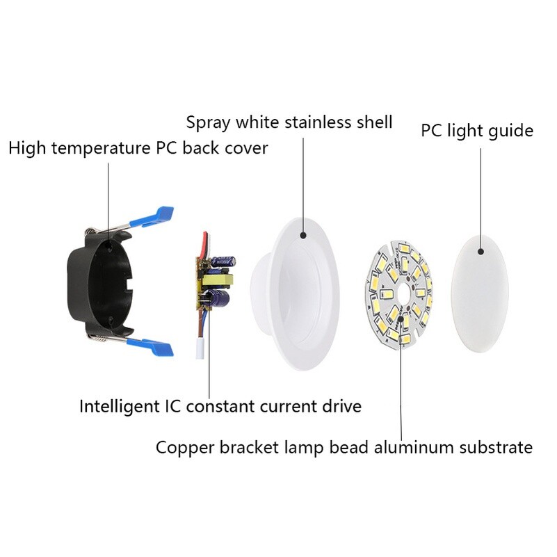 10/20Pack 5W LED Ceiling Light Downlight Recessed Spot Light with LED Drivers
